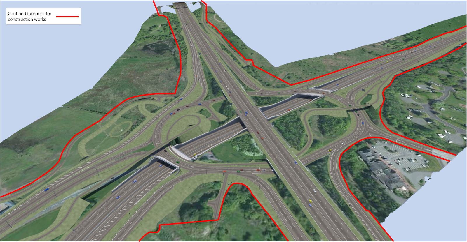 M8 Raith Interchange BIM Model in Scotland