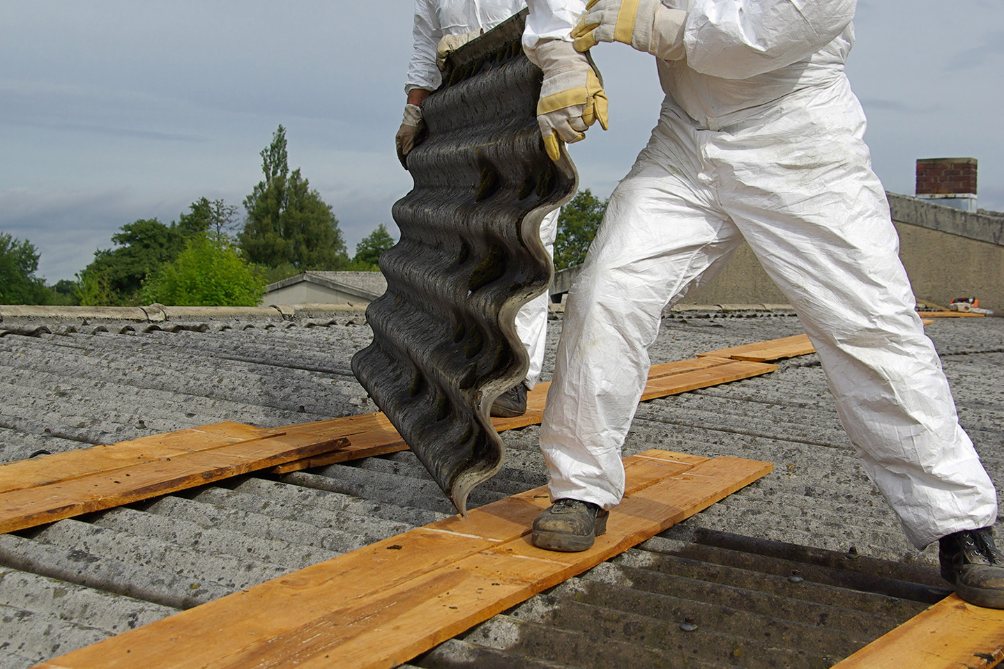asbestos roof, demolition