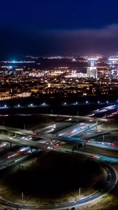 City and traffic at night