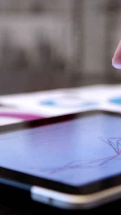 Project management view on an iPad 