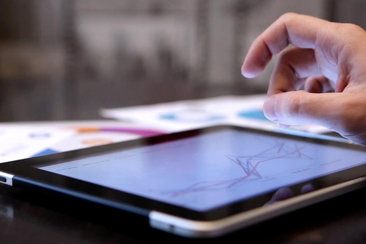 Project management view on an iPad