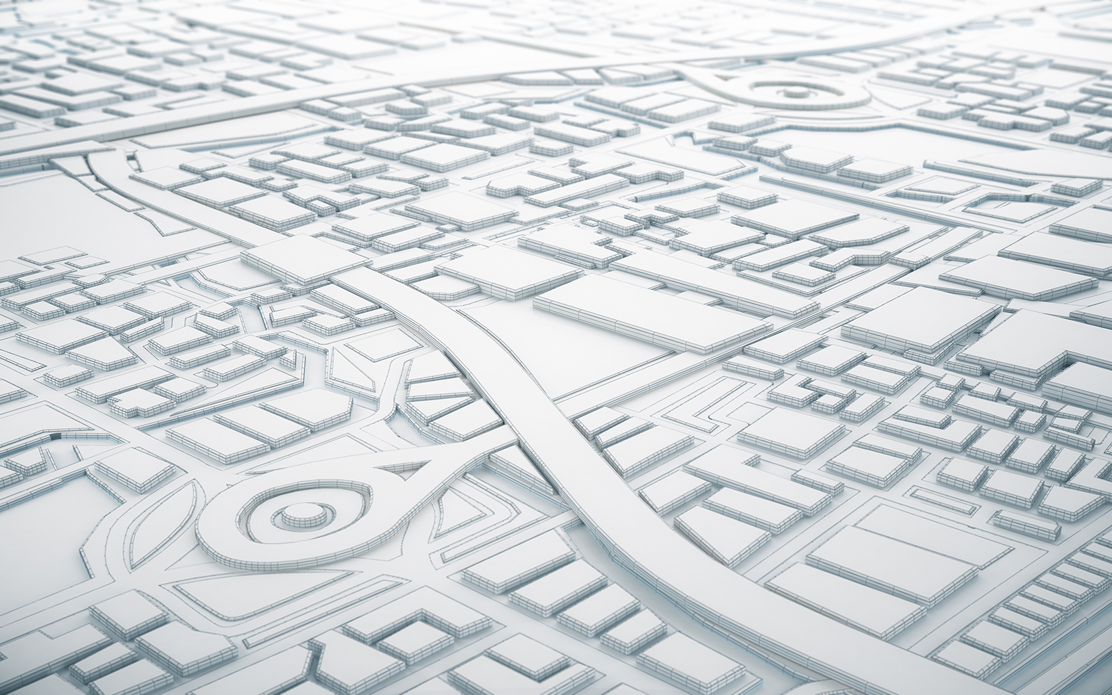 A rendered drawing of road mapping and planning