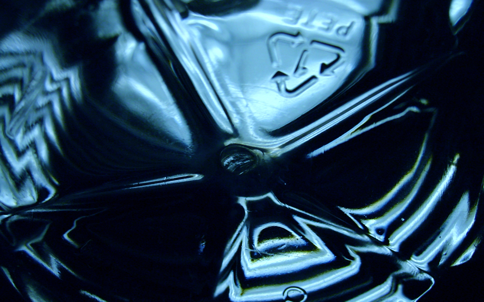 Material with recycling logo on 