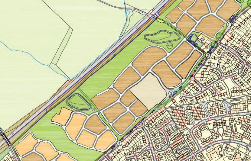 A birds eye view of a planning permission map.