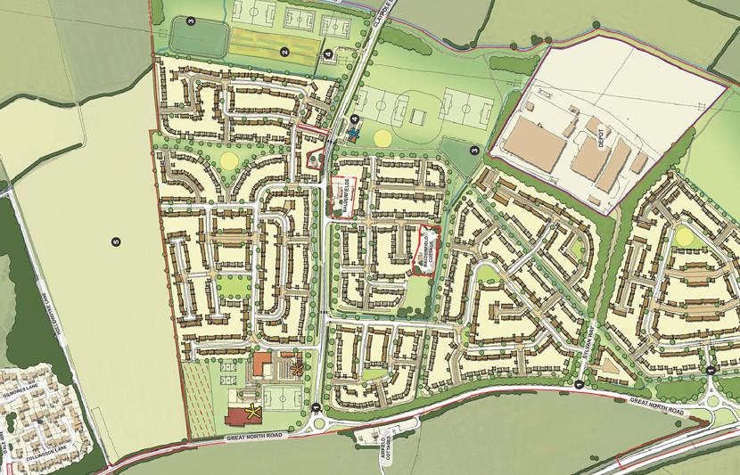 A planning application birds eye view map.