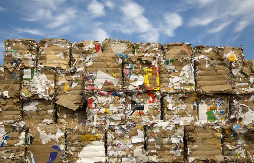 Mountain of recycling.