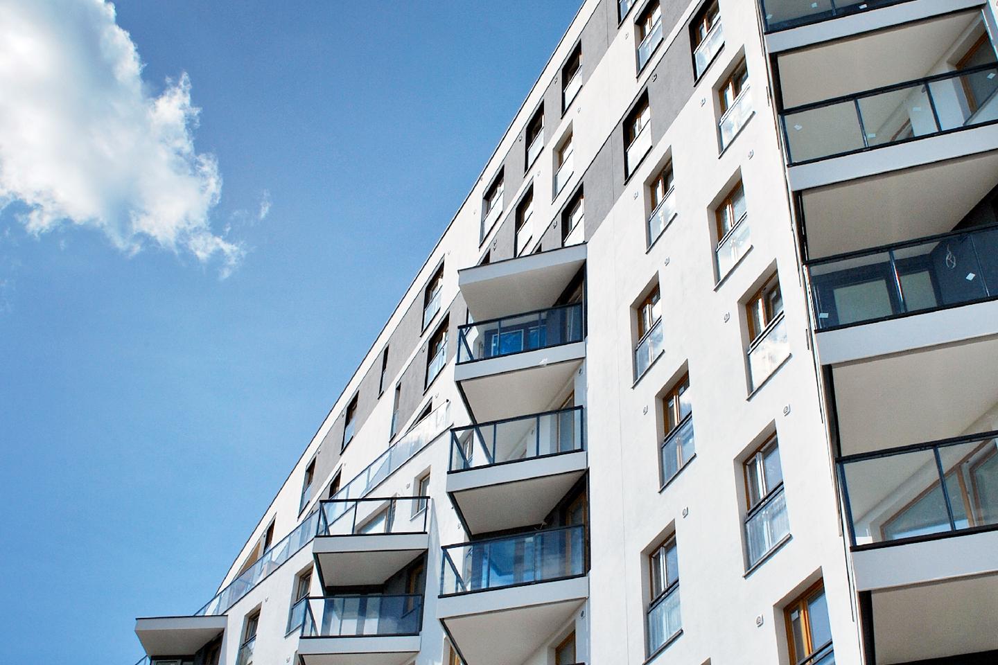 High rise apartment block