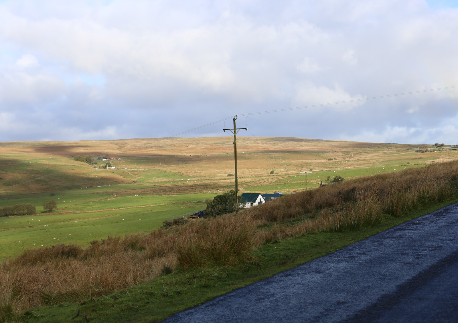 Scenic view of the upper Welsh Valleys. 
