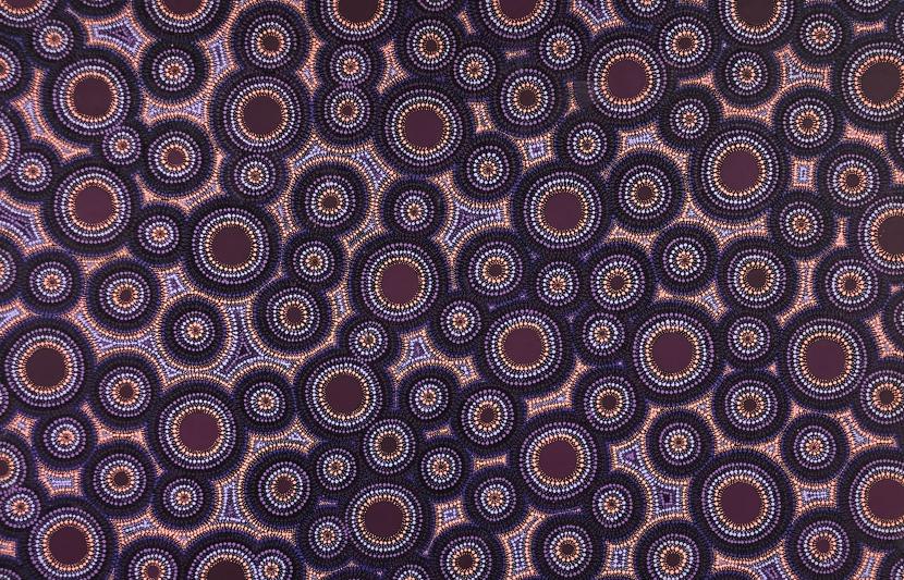 Ngapa Jukkurrpa (Water Dreaming) - Puyurru, acryclic on canvas
Leavannia Nampijinpa Watson