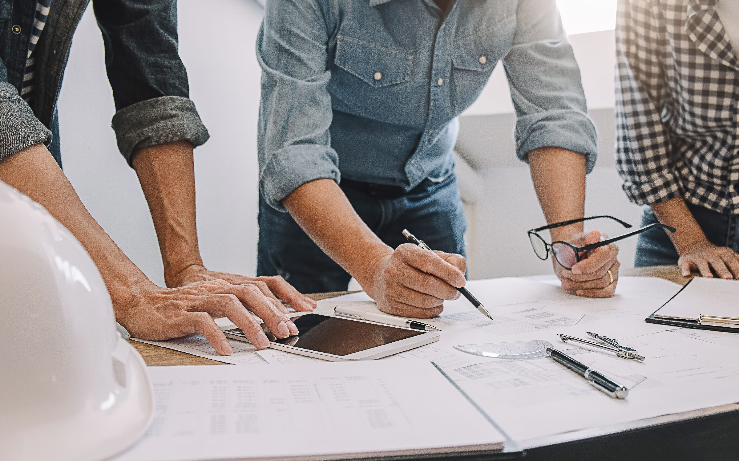 Project managers working on a plan.