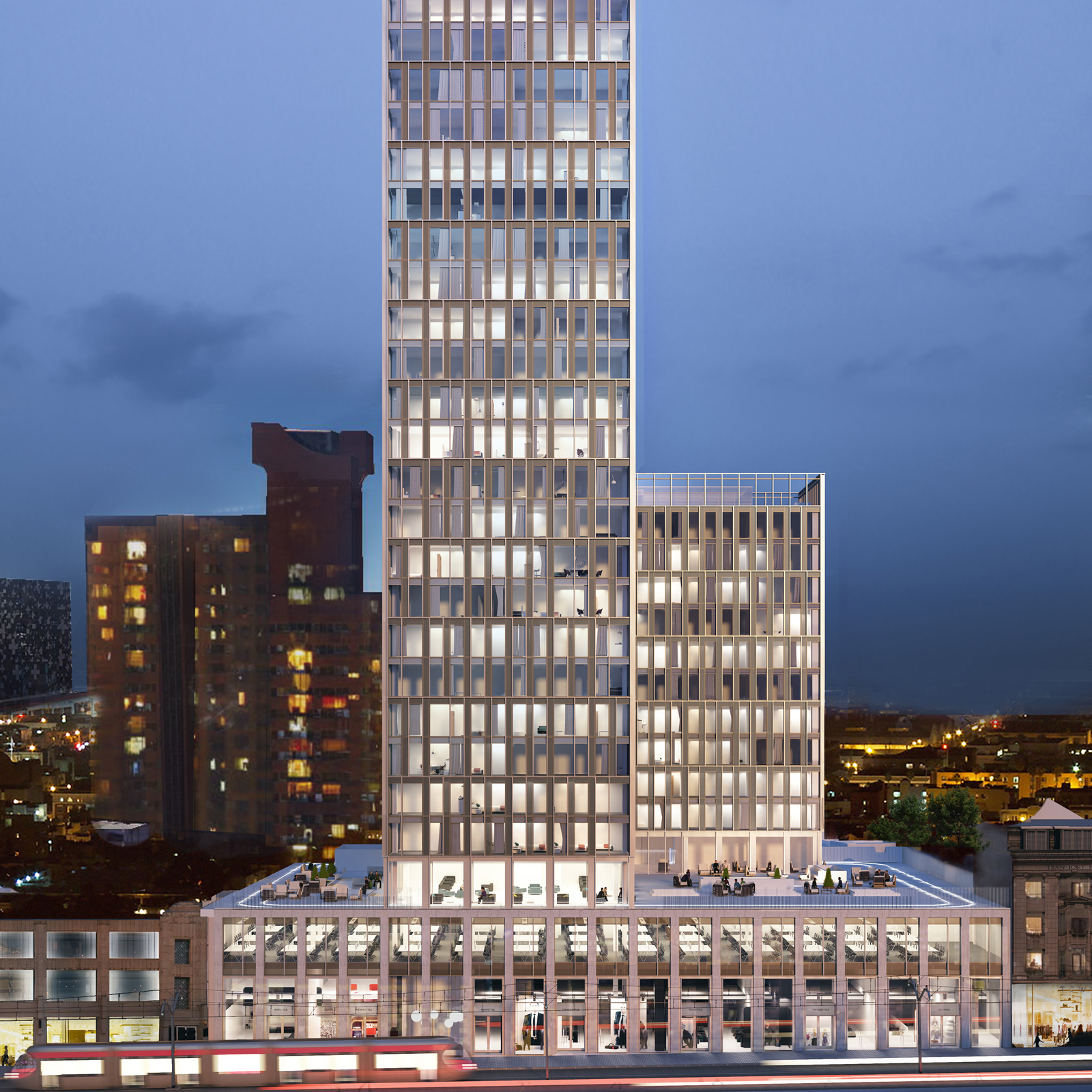 Elevation shot of The Mercian from Broad Street