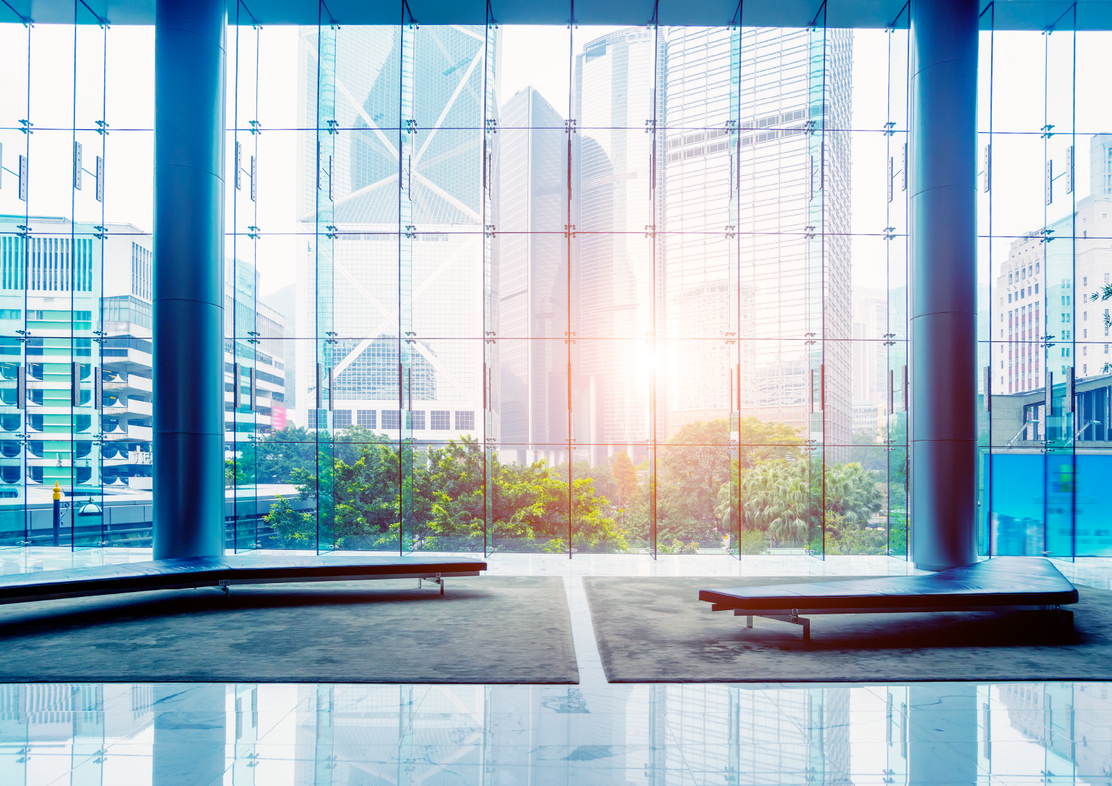 Bright office sustainable space 