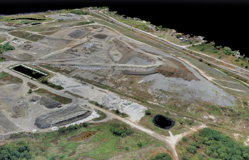 Aerial shot of Townsville City Council Landfill site