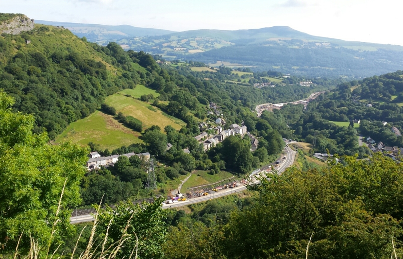 Landscape of Valleys in wales and the transport network