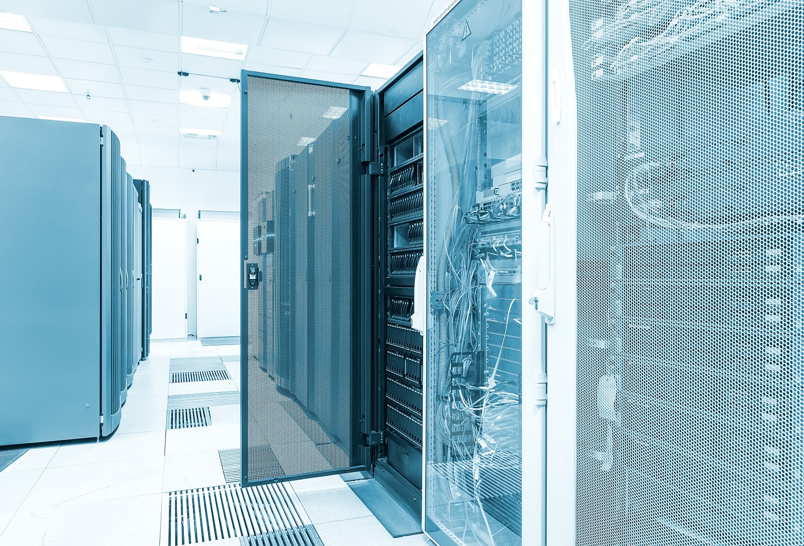 Server racks in a data centre