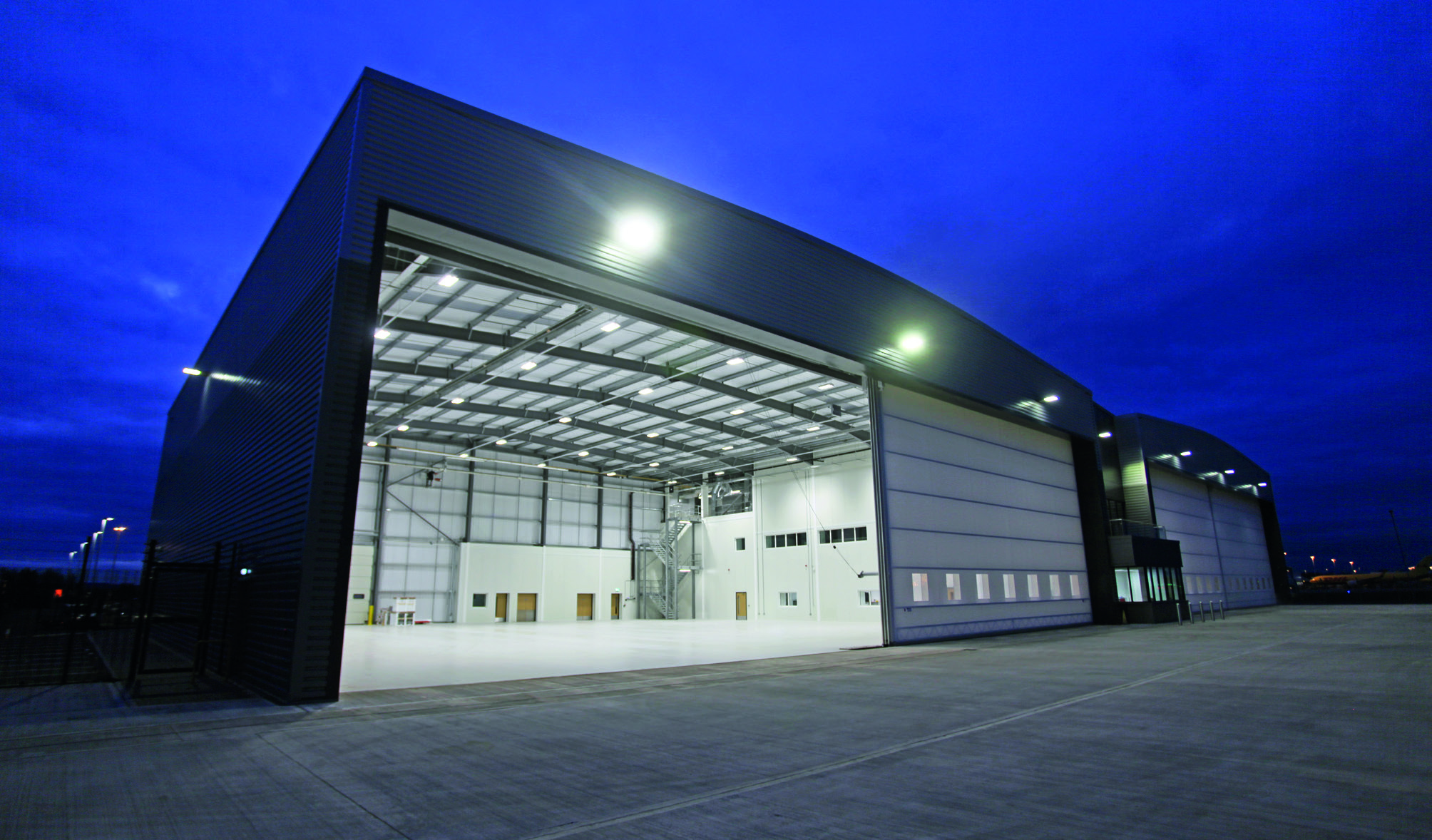 The new Rolls Royce Hangar with modern, light efficient design 