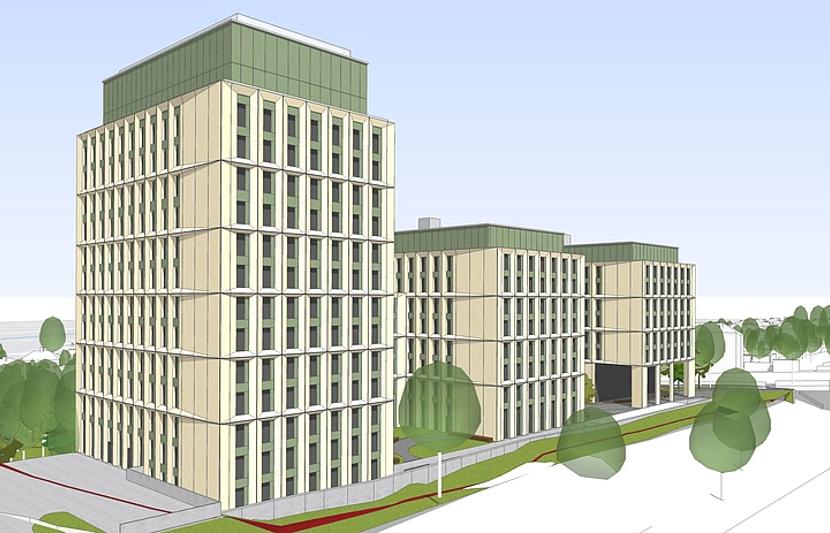 Graphic visual of the residential 13 storey building in Ealing.