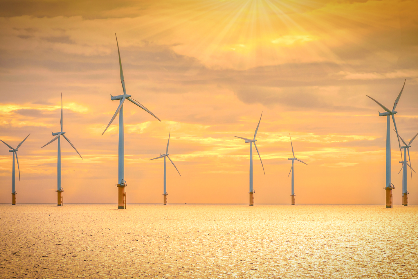 Offshore wind farm North Sea England