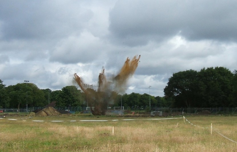 Unexploded ordnance on development site