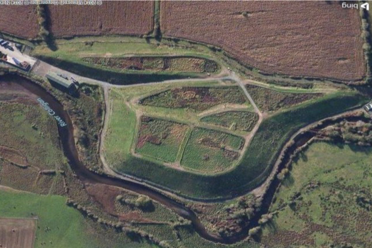 Aerial shot of the Dungarvan landfill site