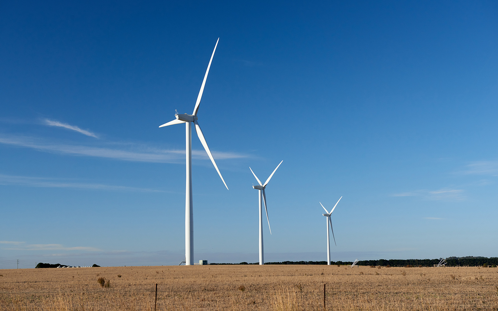 Wind farm generating renewable energy in regional Australia