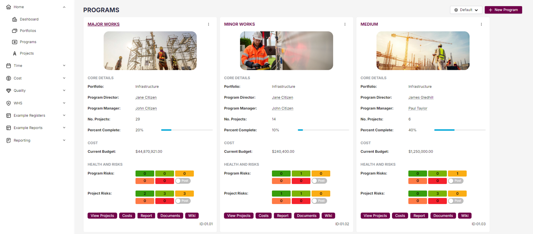 Myprojects Programs Screenshot