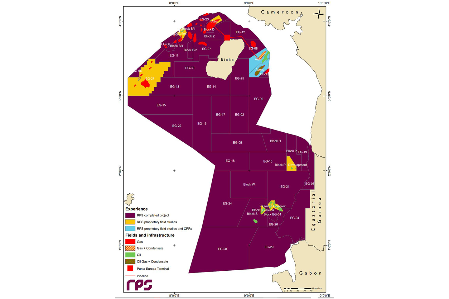 Equatorial Guinea Petroleum Assets Map 