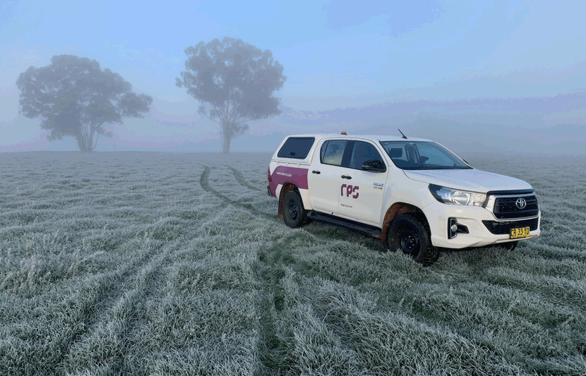 Inland Rail Cootamundra Dave Ada Ute Frost